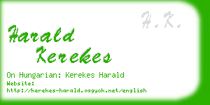 harald kerekes business card